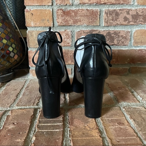 NEW Rachel Zoe Stephanie Black Peep Toe Sandals - Picture 3 of 9